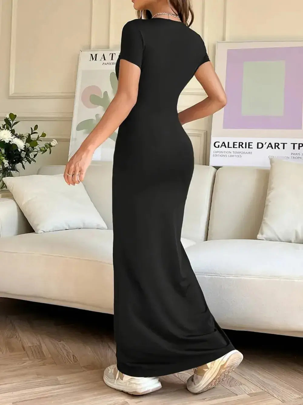 Short Sleeve Maxi Tee Dress
