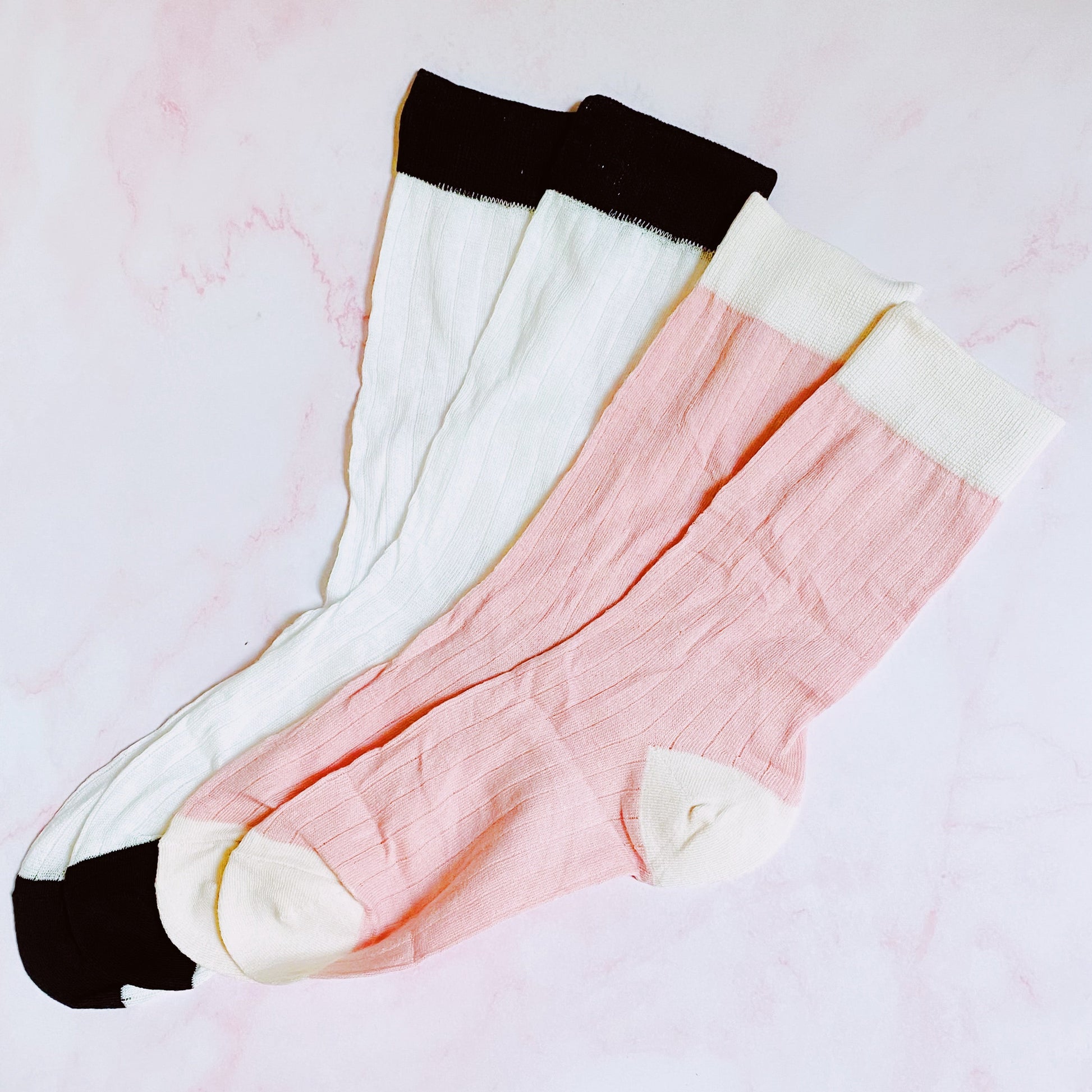 Silky Jacquard Socks Set Of 2 Pairs