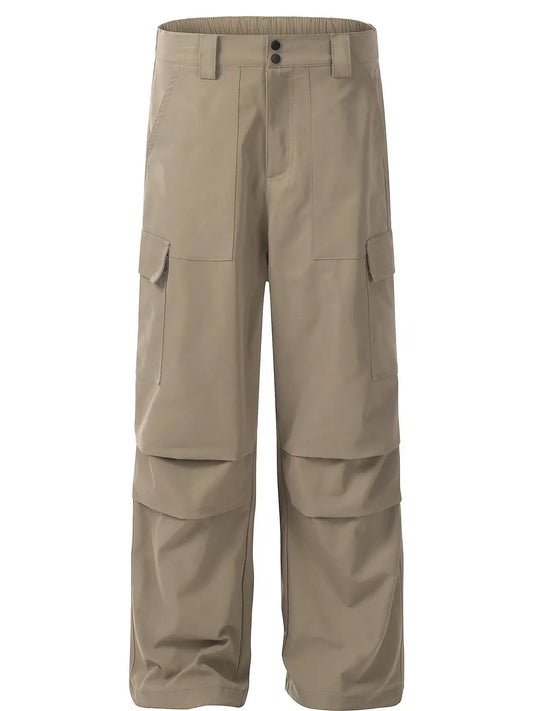 Men's Straight Cargo Pants with Multi Pockets