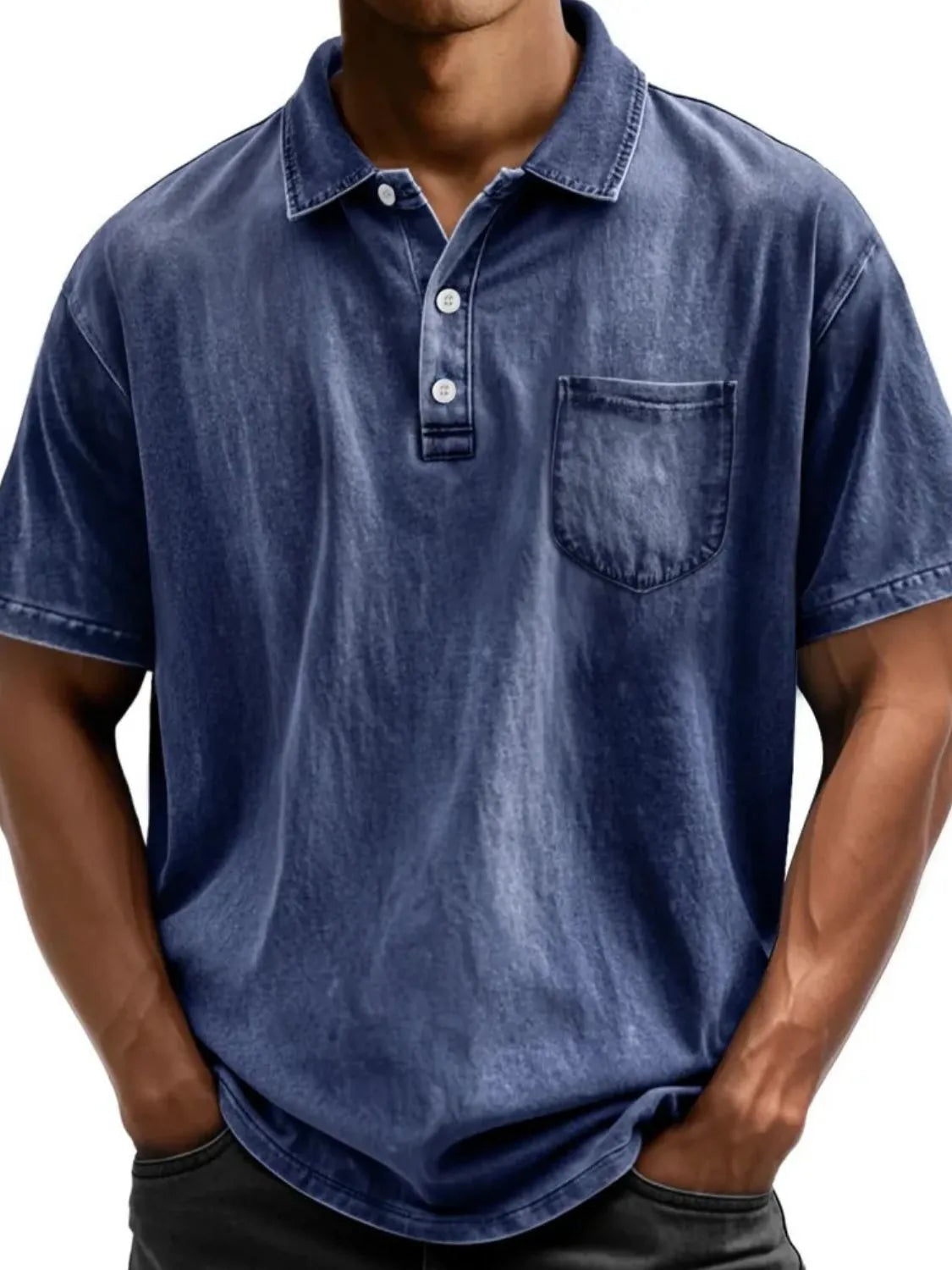 Men's Full Size Collared Neck Short Sleeve Polo Plus Size