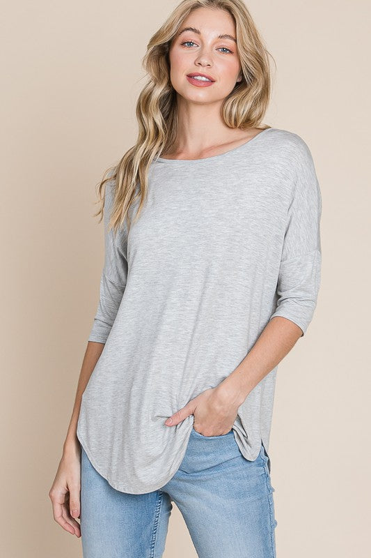 BOMBOM Round Neck Half Sleeve T-Shirt - Clothes For Her Online Store