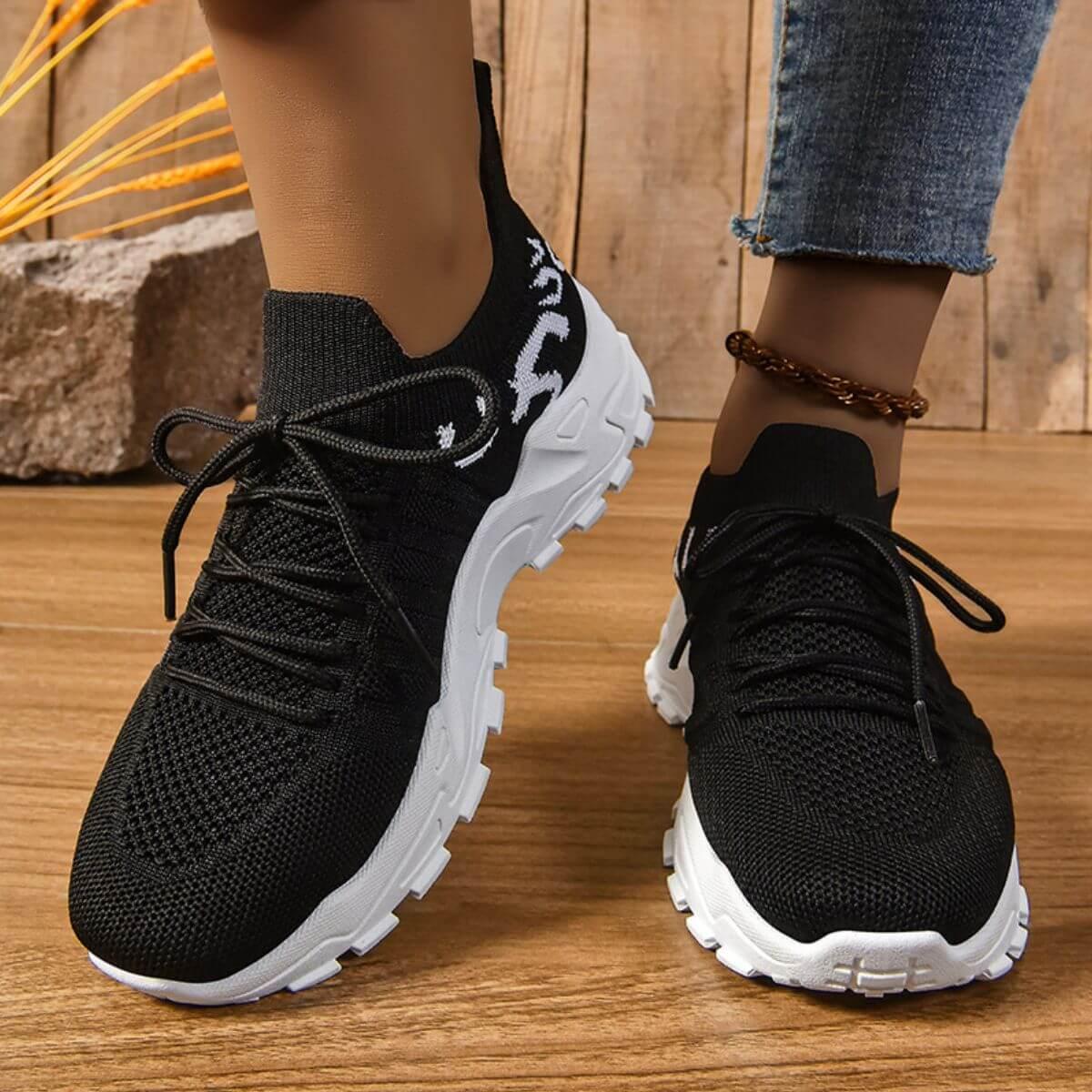 Lace Up Mesh Breathable Athletic - Clothes For Her Online Store