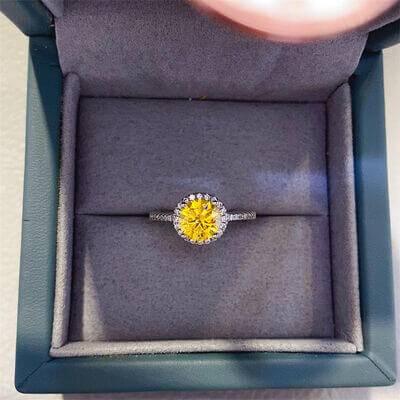 1 Carat Moissanite 925 Sterling Silver Ring - Clothes For Her Online Store