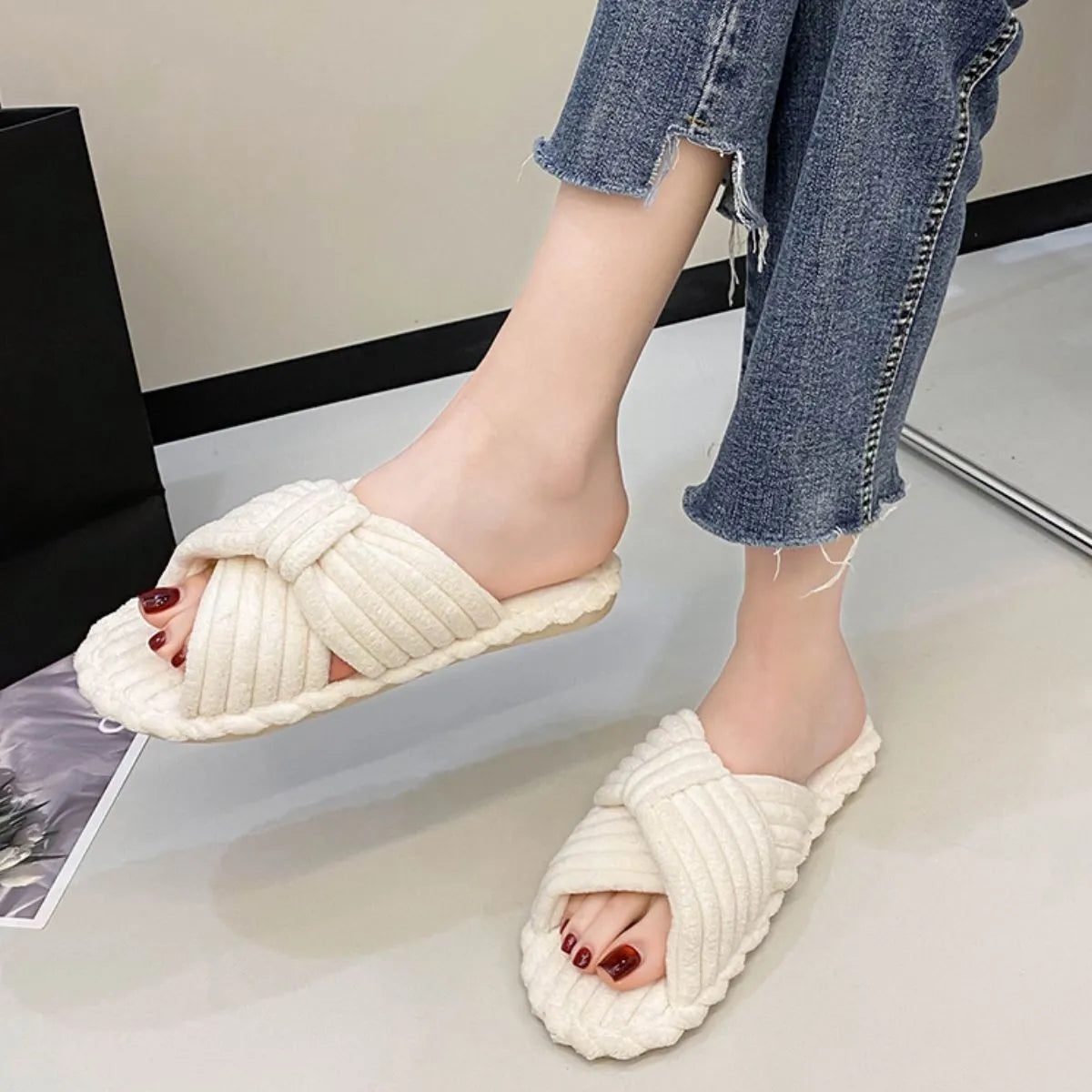 Open Toe Flats Sandals