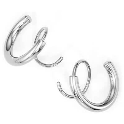 Stainless Steel Spiral Earrings