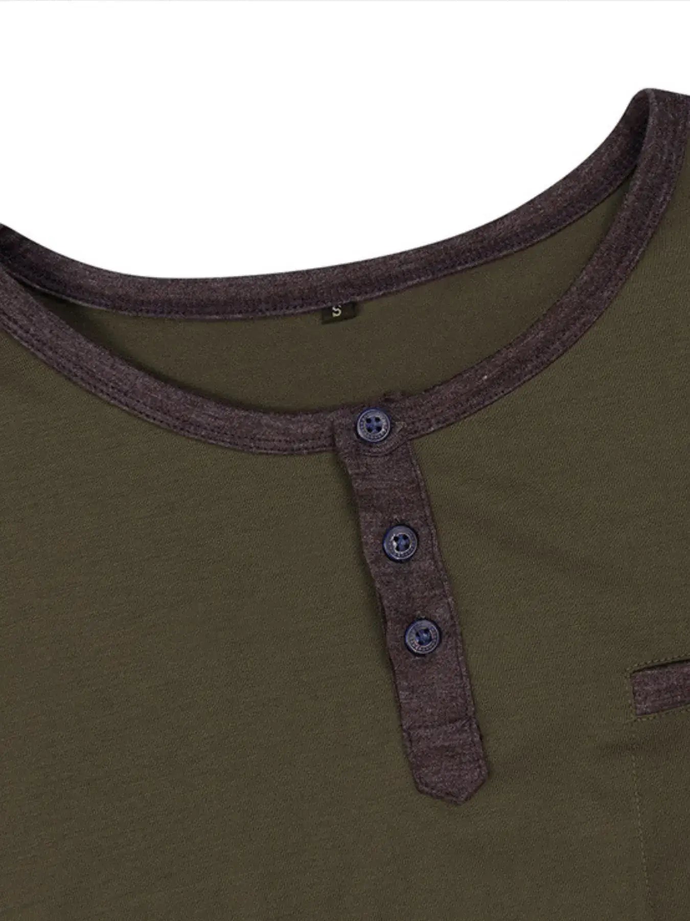 Men's Casual Henley Pocket T-Shirt