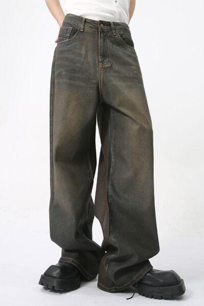Wide Leg Men's Jeans with Pockets - Clothes For Her Online Store