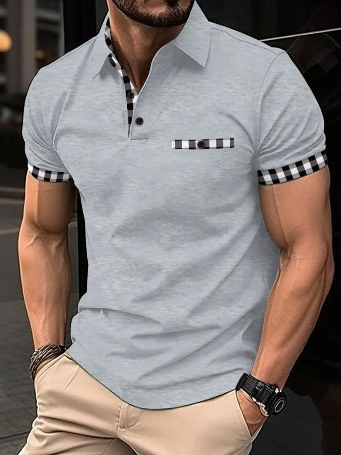 Men's Full Size Collared Neck Short Sleeve Polo Plus Size