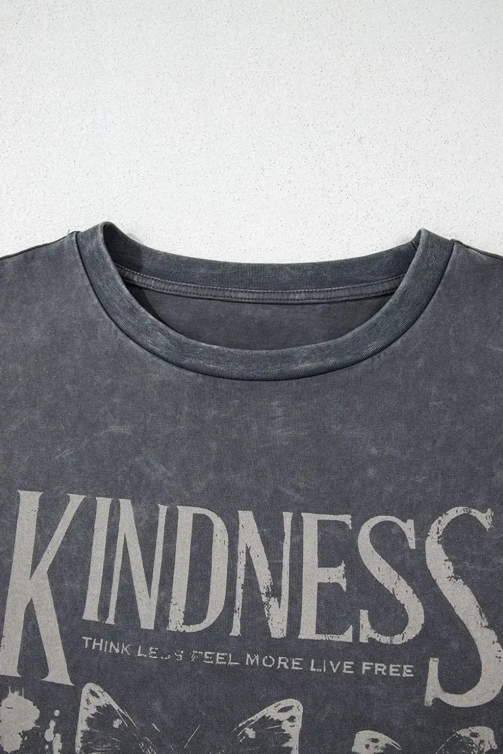 Kindness Butterflies Graphic Mineral Wash Loose Tee - Clothes For Her Online Store
