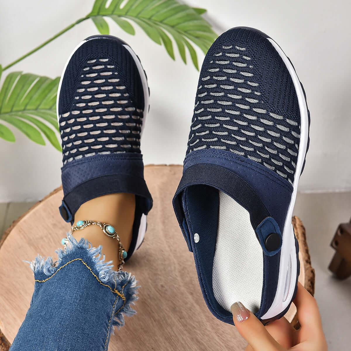 Breathable Mesh Round Toe Sneakers - Clothes For Her Online Store