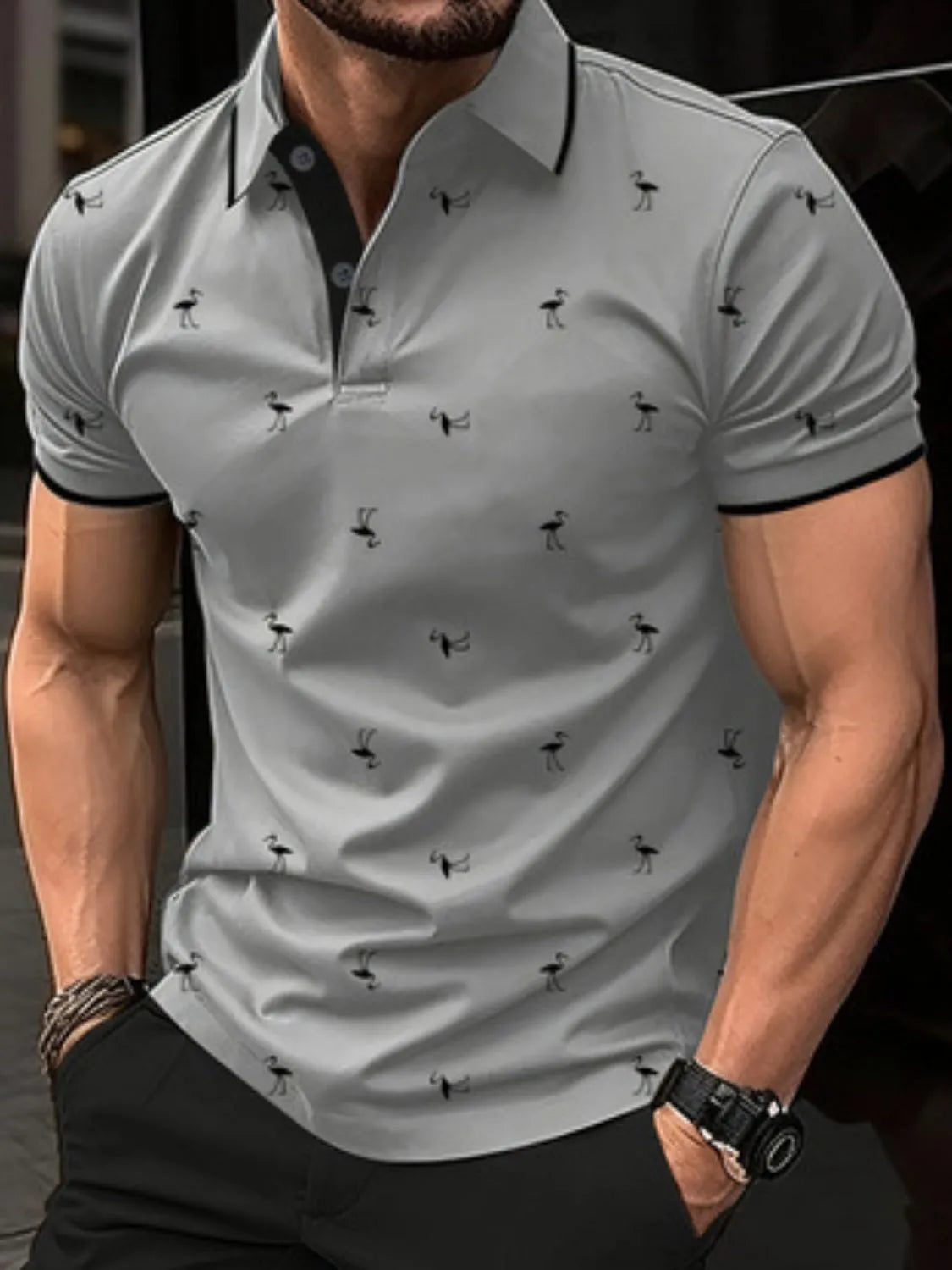 Men's Full Size Collared Neck Short Sleeve Polo Plus Size