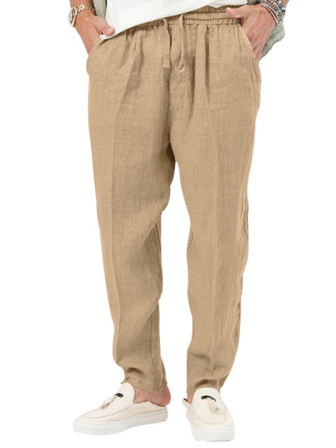 Men's Plus Size Drawstring Pants with Pockets
