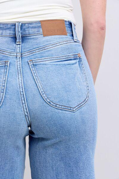 Judy Blue Full Size Wide Leg Jeans with Pockets - Clothes For Her Online Store