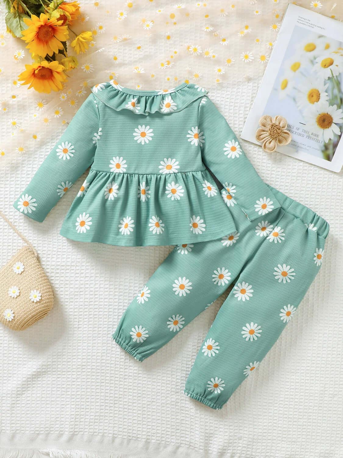 Children's Peplum Blouse and Pants Set