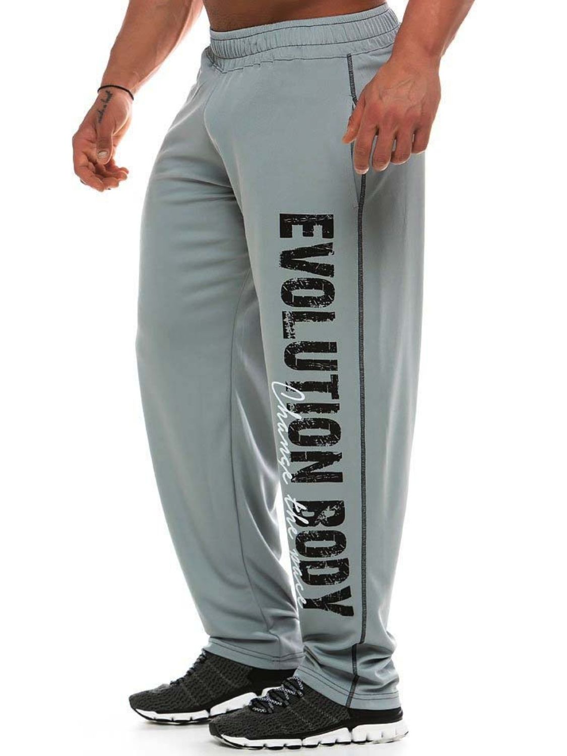 Men's Letter Elastic Waist Active Pants