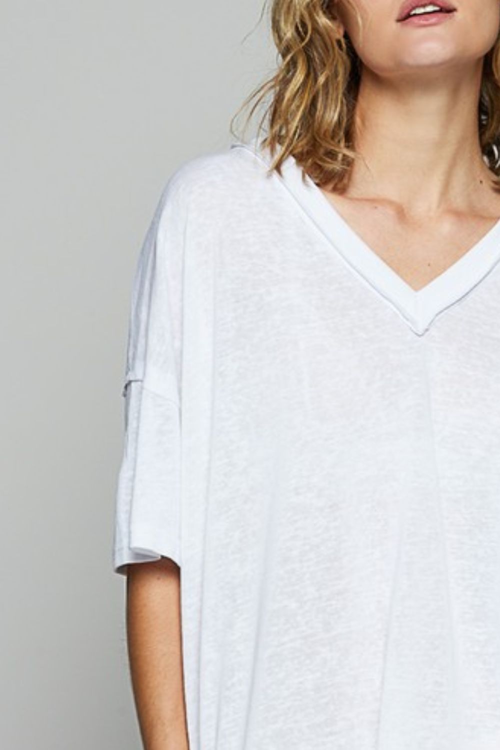 POL V-Neck Half Sleeve T-Shirt - Clothes For Her Online Store