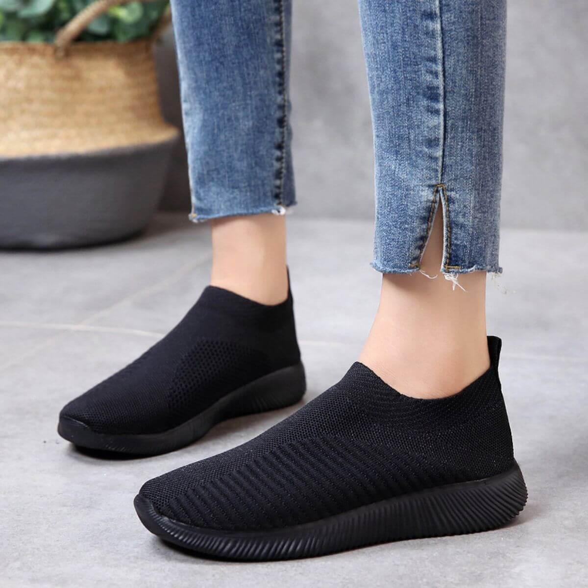 Breathable Mesh Slip-On Athletic - Clothes For Her Online Store