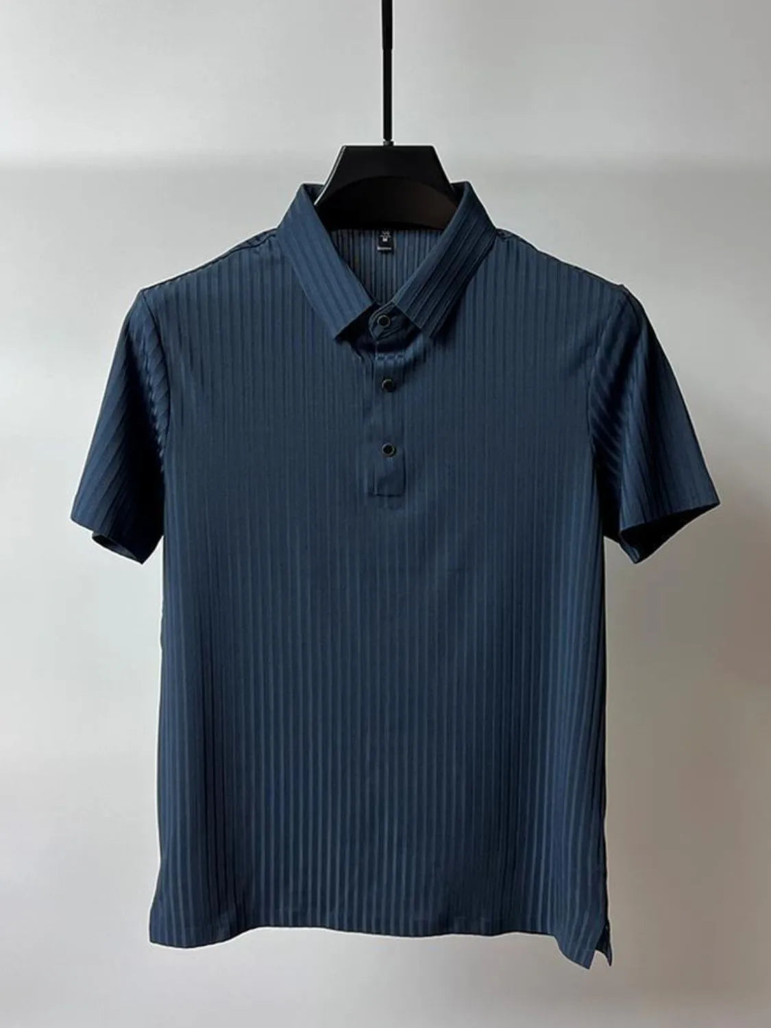 Men's Full Size Button Detail Short Sleeve Polo Plus Size