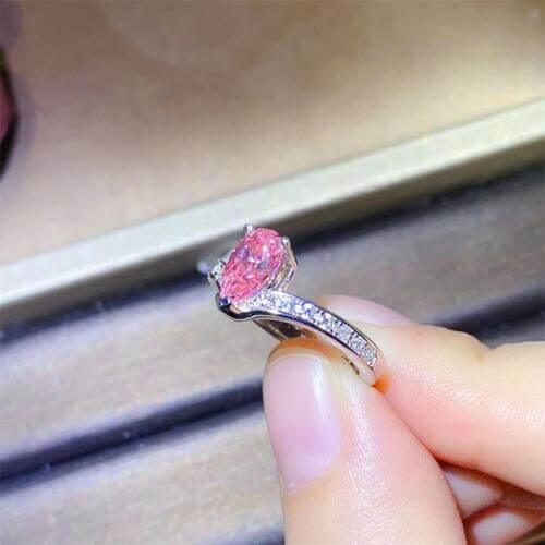 1 Carat Moissanite 925 Sterling Silver Ring - Clothes For Her Online Store