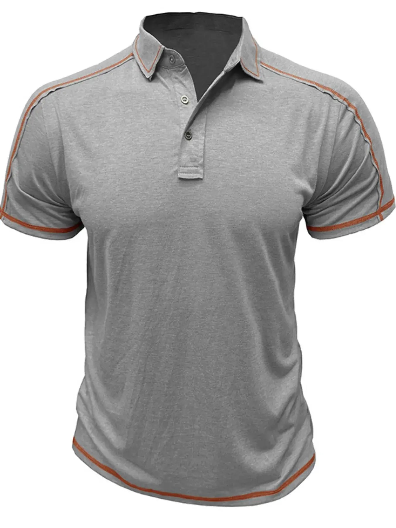 Men's Collared Neck Polo Shirt with Contrast Piping