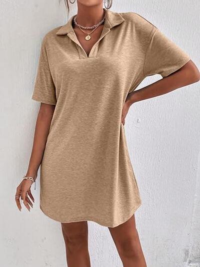 Johnny Collar Short Sleeve Polo Dress