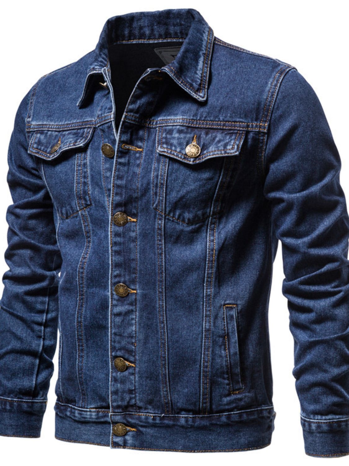 Men's Button Down Long Sleeve Denim Jacket - Clothes For Her Online Store