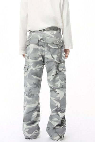 Camouflage Cargo Jeans with Pockets - Clothes For Her Online Store
