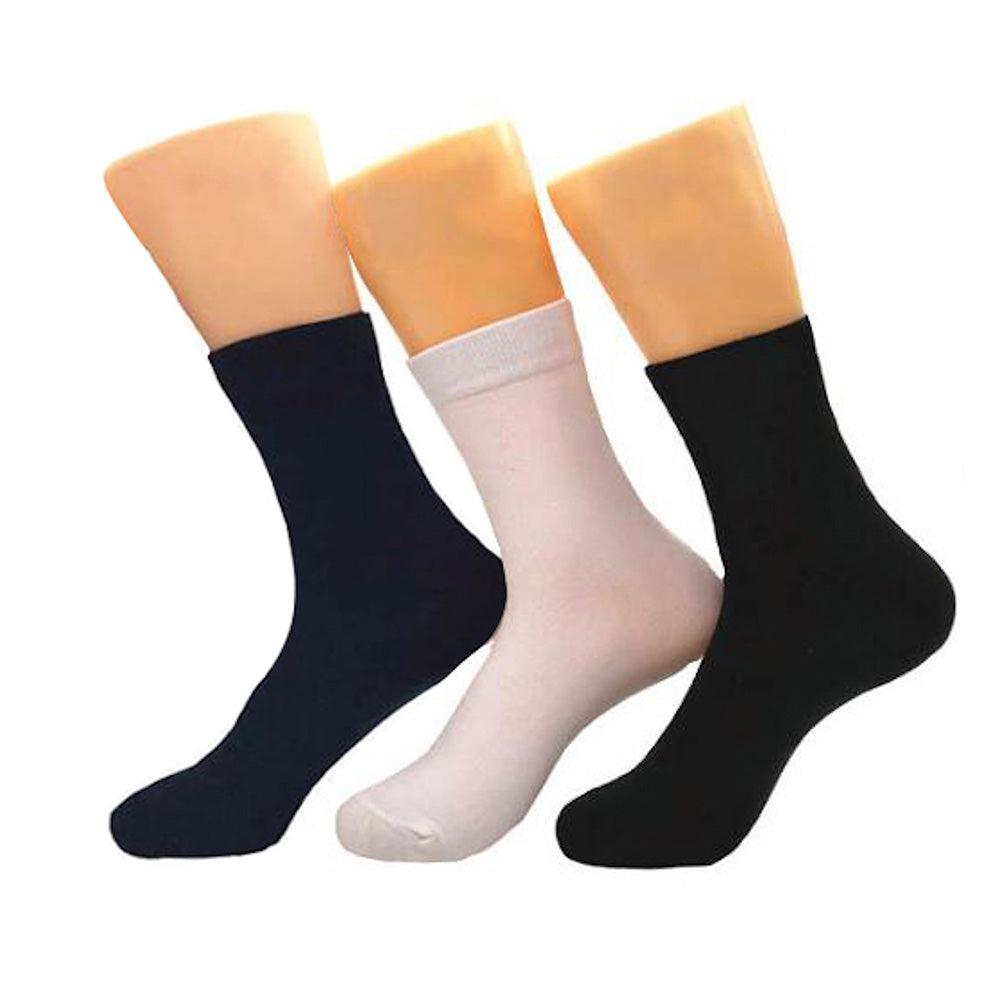 Plain Three Color Mens Dress Socks - Premium Cotton formal socks with