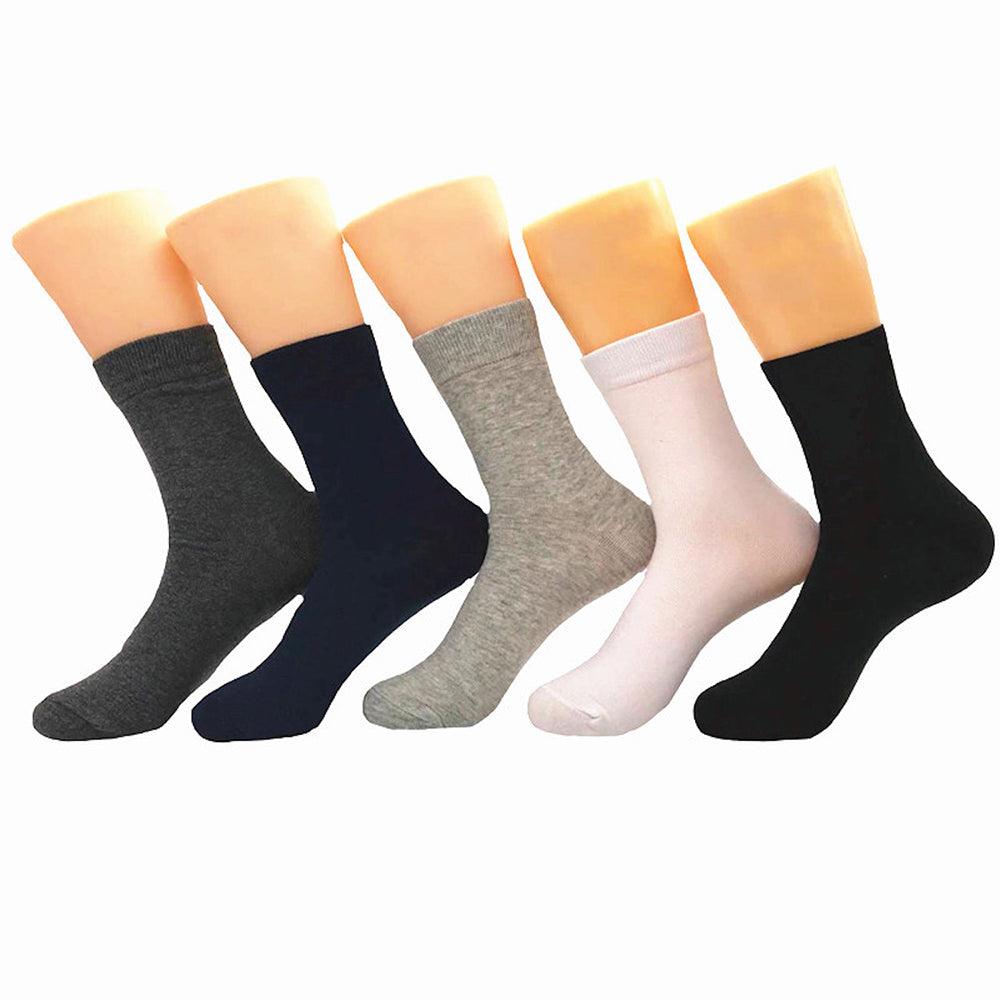 Plain Multicolor Mens Dress Socks - Premium Cotton formal socks with