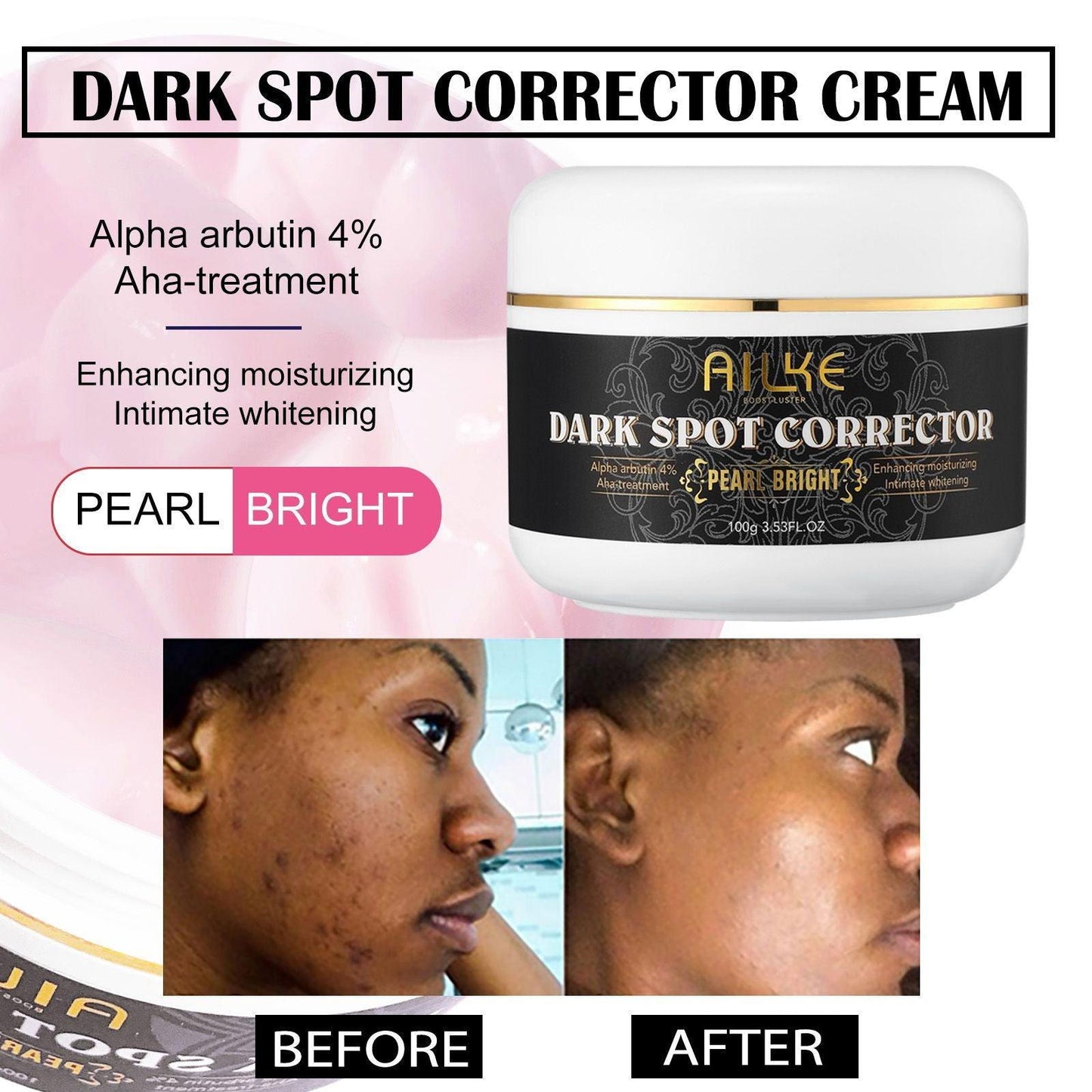 AILKE Collagen Skin Care Kit, Reduce Spots, Whitening, Even Skin Tone, For Dark Skin, Black Skin, African Skin, Caramel Skin