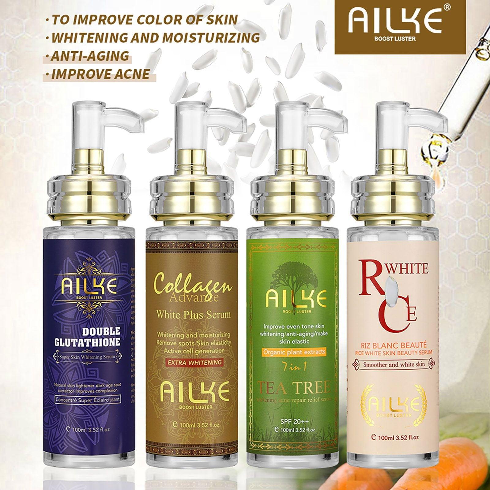 AILKE Face And Body Whitening Serum,Hydration Moisturizing, Dark Spots Remover, Skin Glowing,Wrinkle Treatment 100ML/3.52FL.OZ
