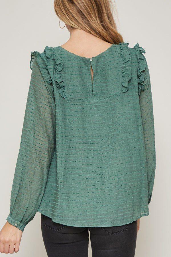A Semi-sheer Striped Woven Top - Clothes For Her Online Store