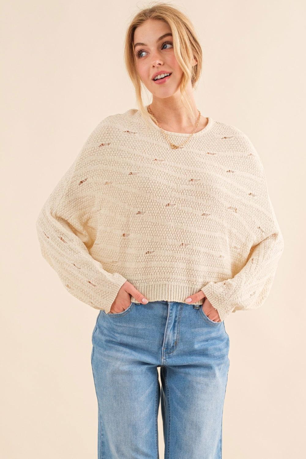 And The Why Dolman Sleeves Sweater - Clothes For Her Online Store