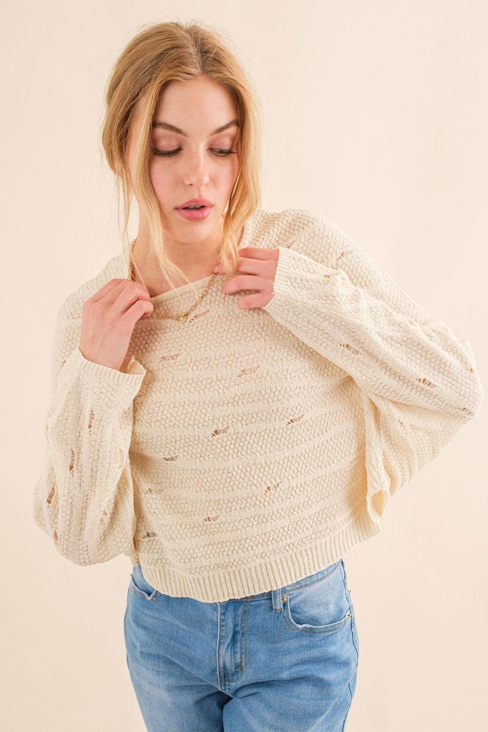 And The Why Dolman Sleeves Sweater - Clothes For Her Online Store