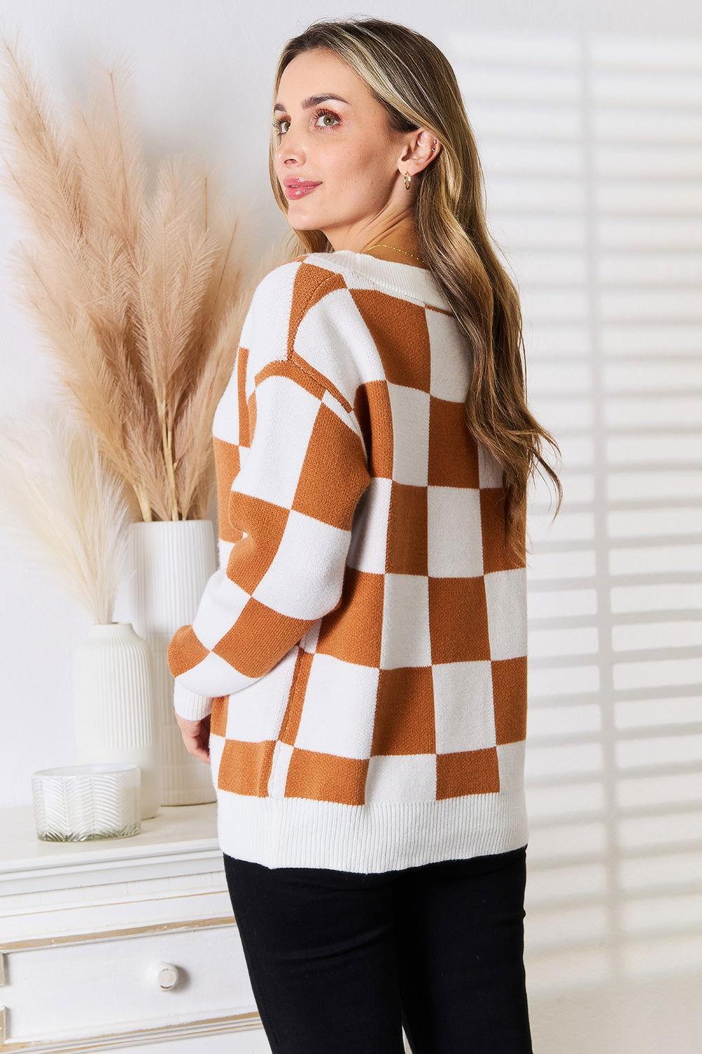 Angel Wings Double Take Button-Up V-Neck Dropped Shoulder Cardigan - Clothes For Her Online Store