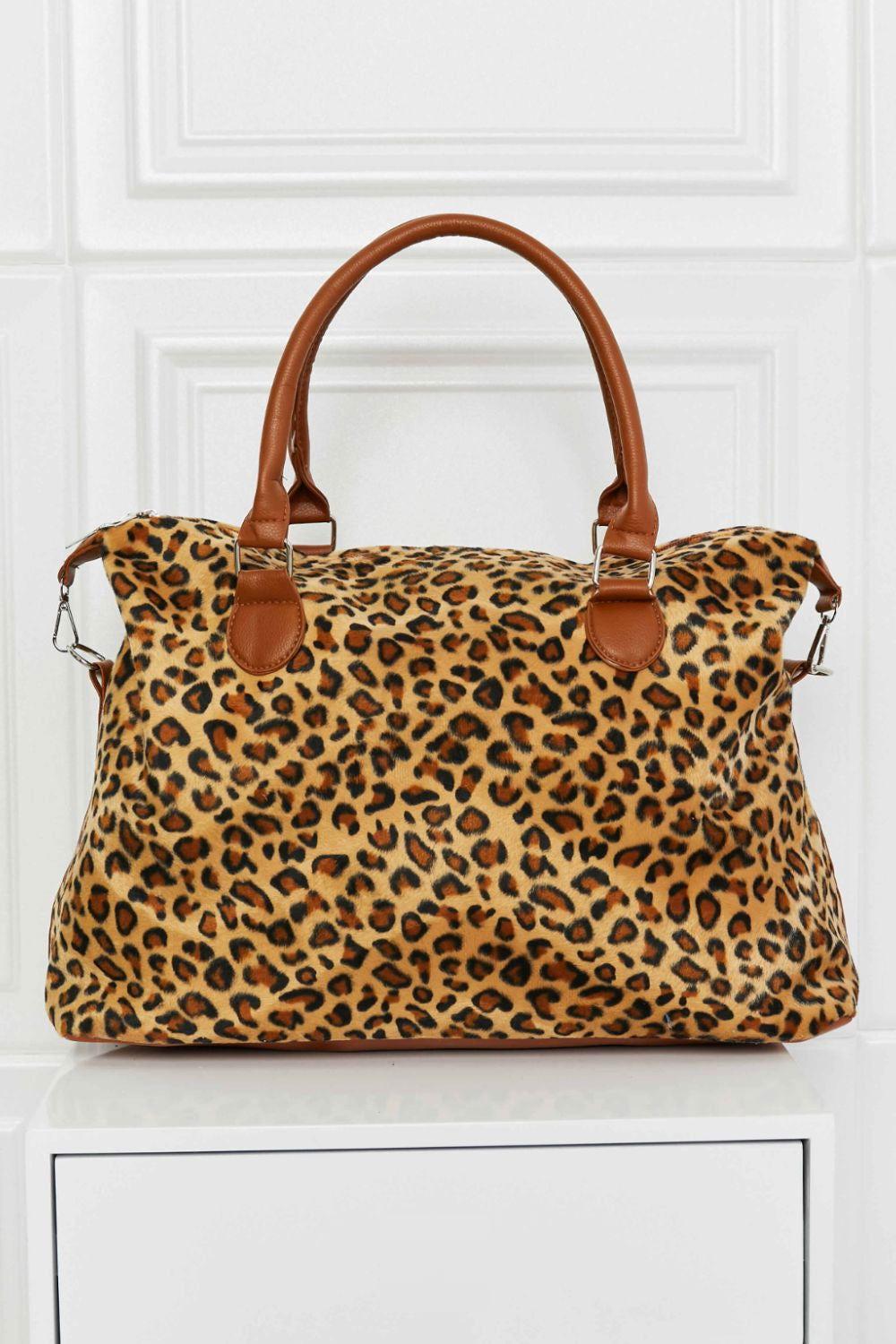 Animal Print Brushed Weekender Bag - Clothes For Her Online Store