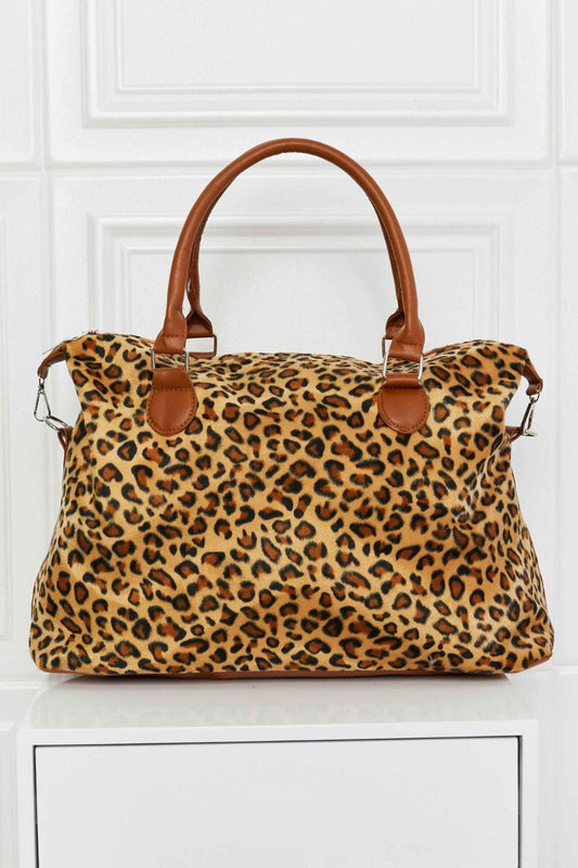 Animal Print Brushed Weekender Bag - Clothes For Her Online Store