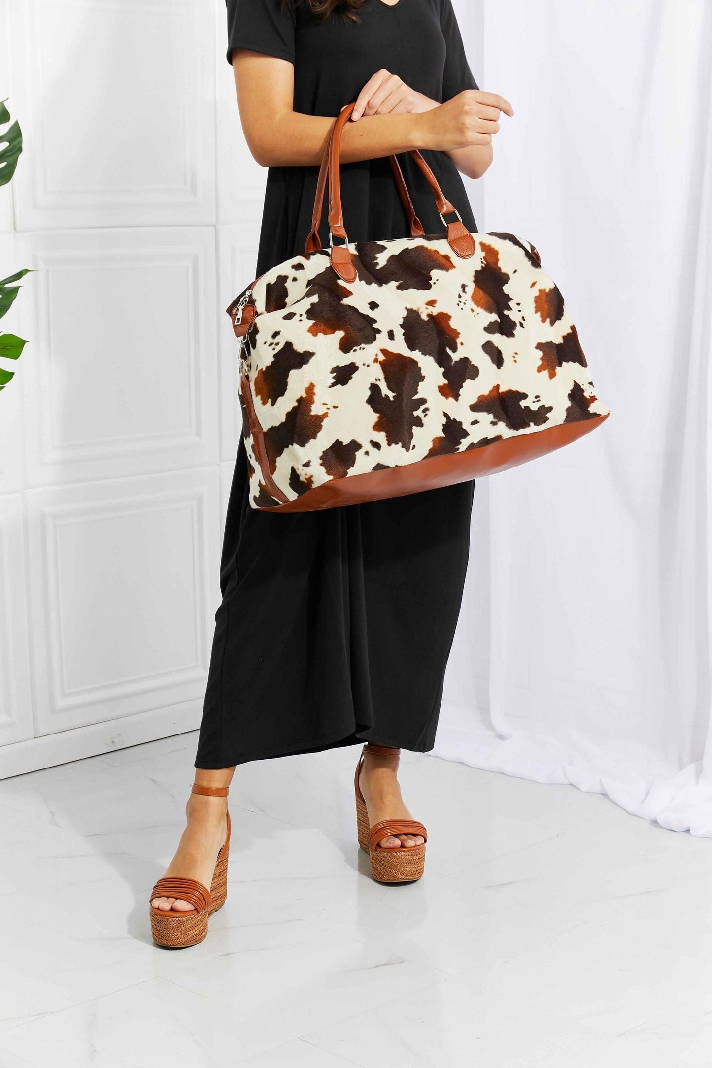 Animal Print Plush Weekender Bag - Clothes For Her Online Store