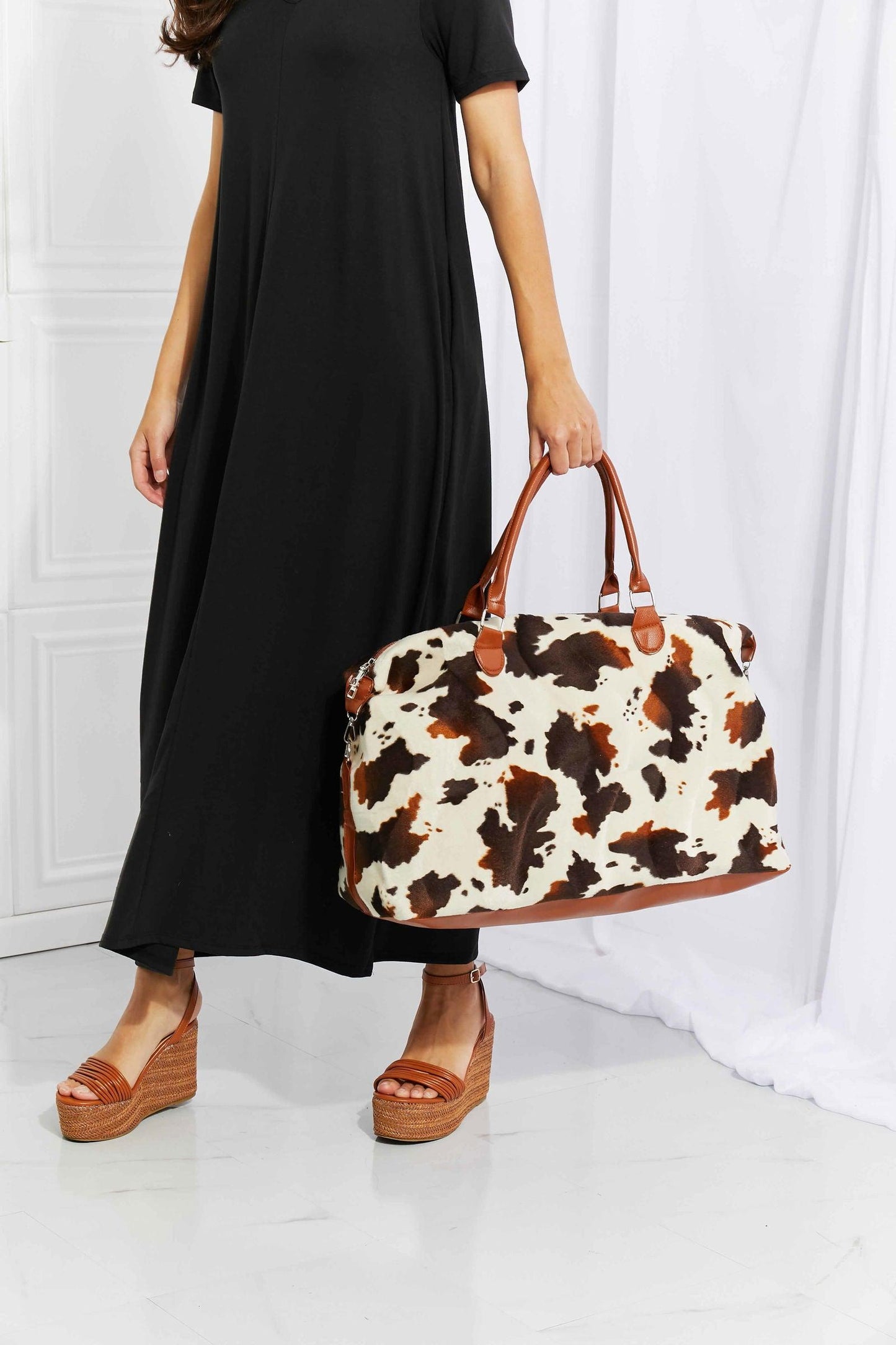 Animal Print Plush Weekender Bag - Clothes For Her Online Store