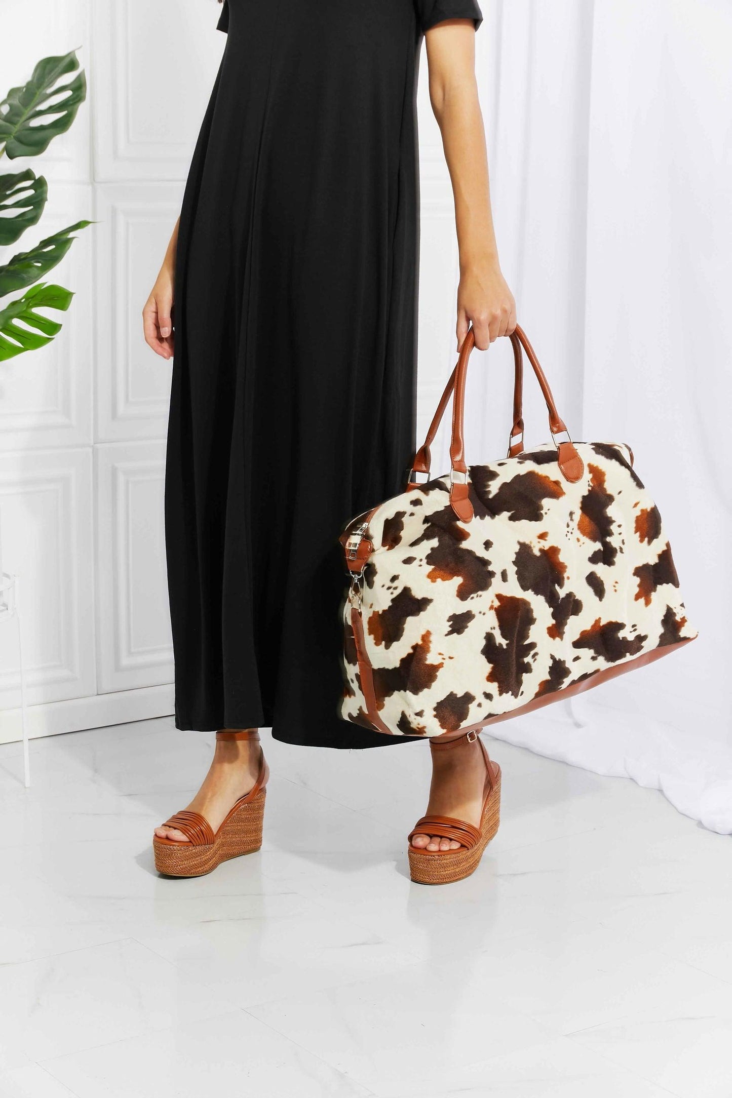 Animal Print Plush Weekender Bag - Clothes For Her Online Store