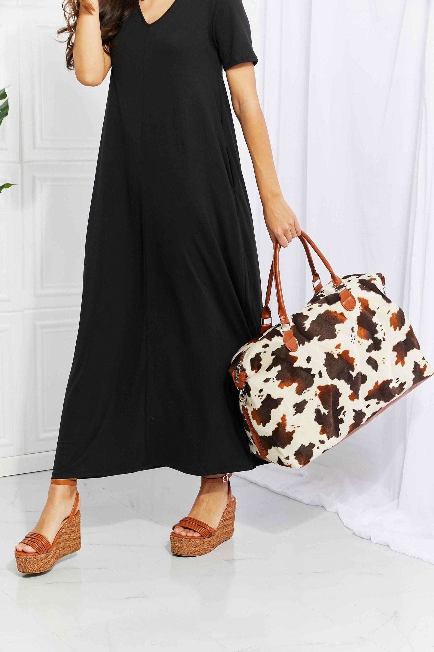 Animal Print Plush Weekender Bag - Clothes For Her Online Store