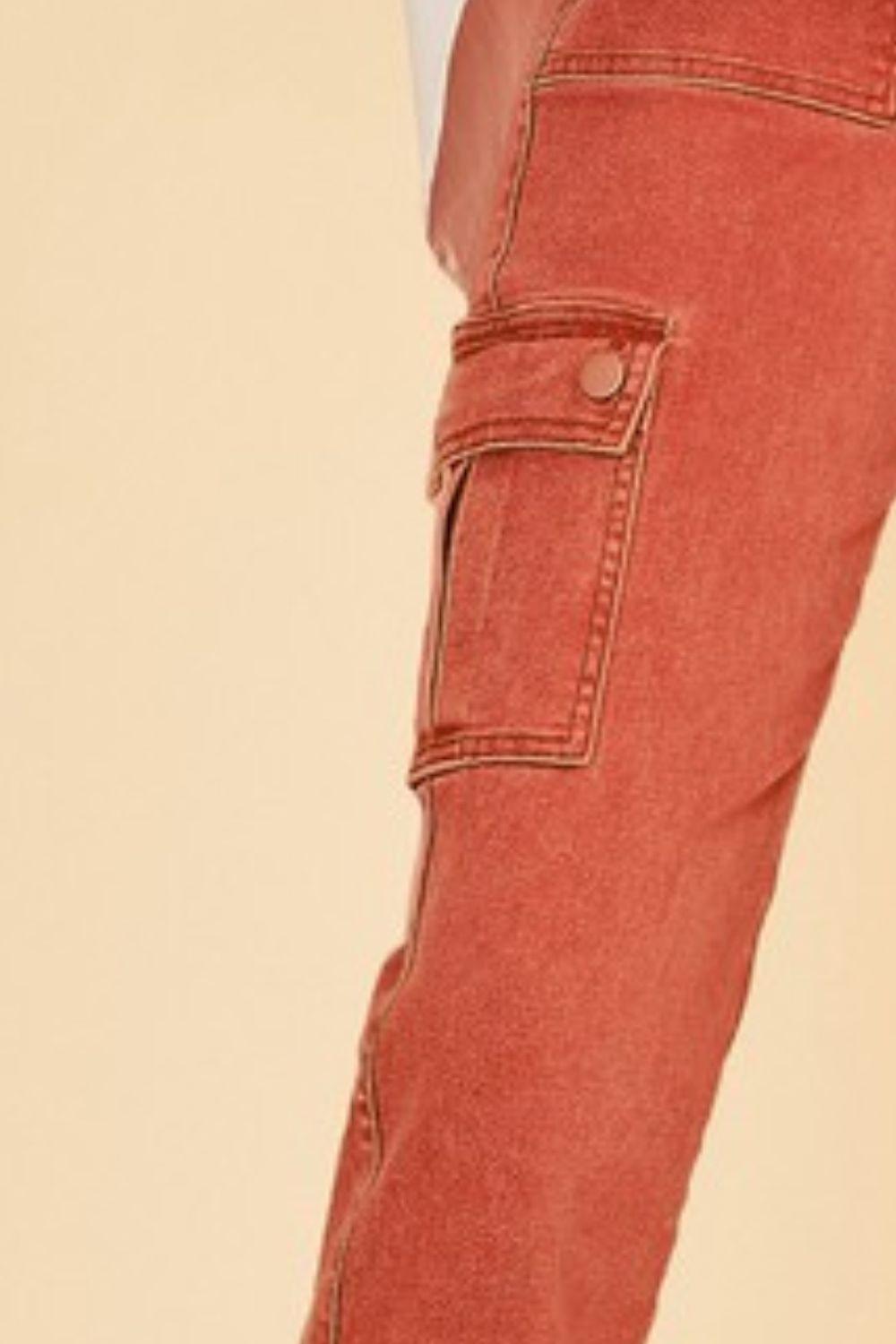 Annie Wear Straight Leg Jeans with Cargo Pockets - Clothes For Her Online Store