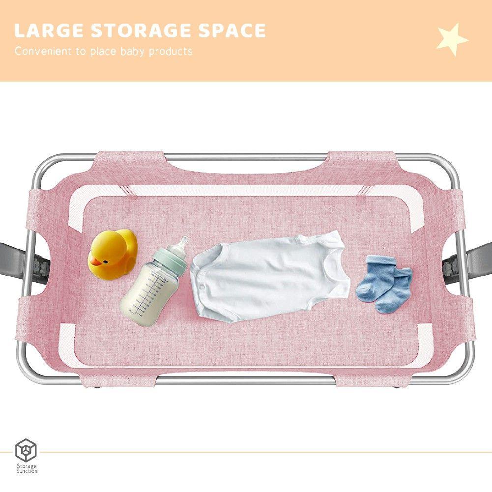 Baby Bassinet, Bedside Sleeper,Foldable Baby Bed to Bed, Adjustable Portable Bed for Infant/Baby/Newborn,with Mosquito Nets, Large Storage Bag, Comfortable Mattresses, Lockable Wheels - Clothes For Her Online Store