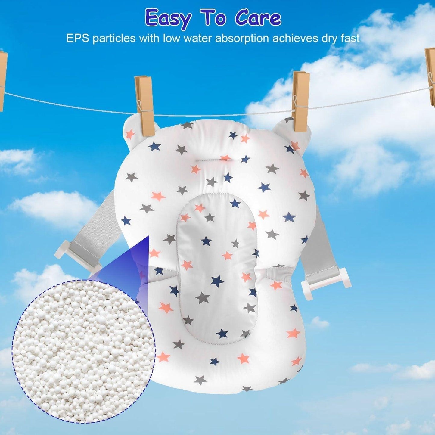 Baby Bath Tub with Thermometer Collapsible Travel-Friendly 0-24Months Baby Bathtub - Clothes For Her Online Store