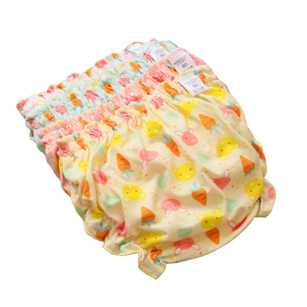 Baby Girls 4 Pack Bloomer Shorts Ruffle Newborn Toddler Diaper Covers Briefs - Cute Carrot - Clothes For Her Online Store