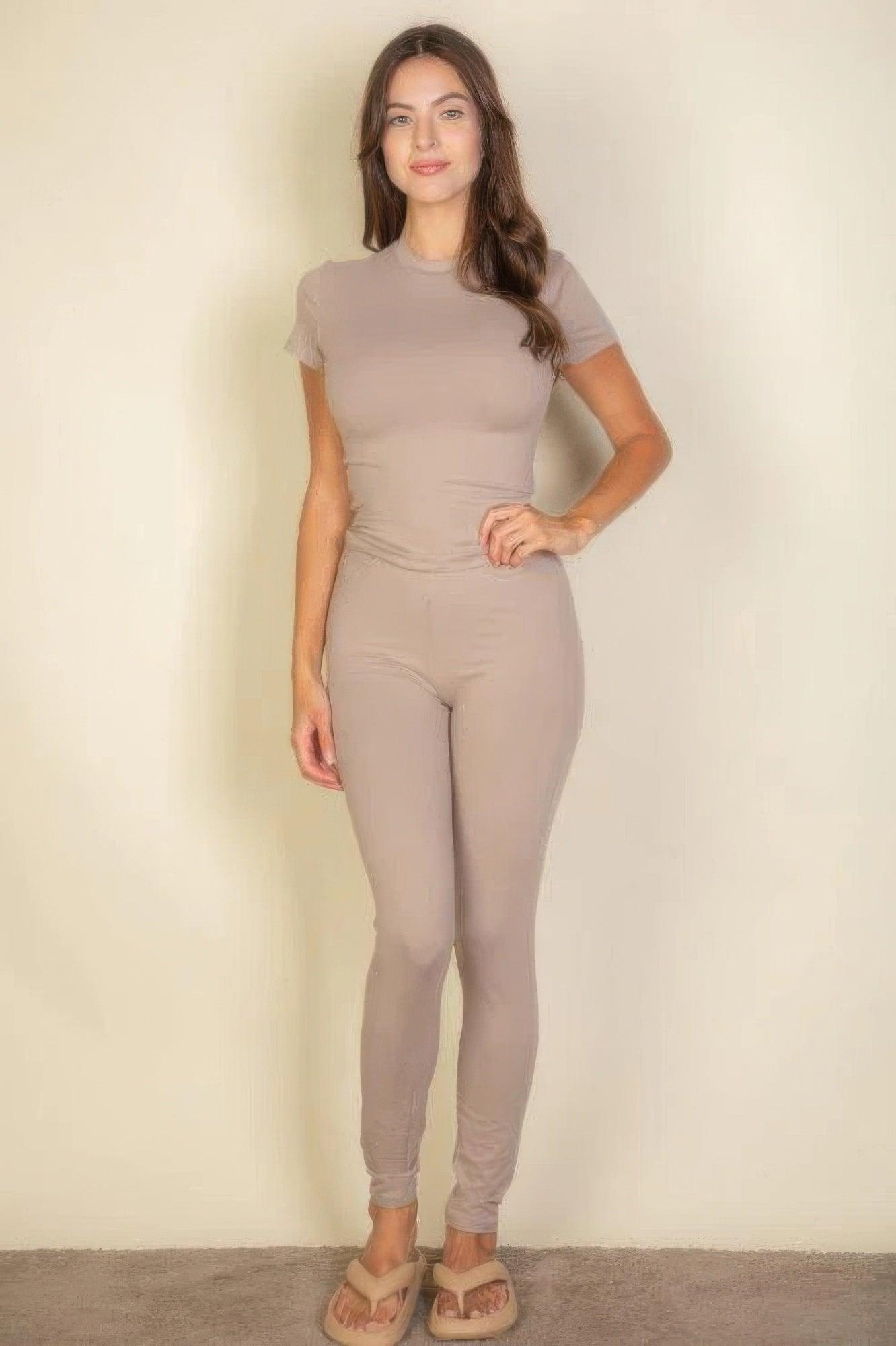 Basic Solid Leggings - Clothes For Her Online Store