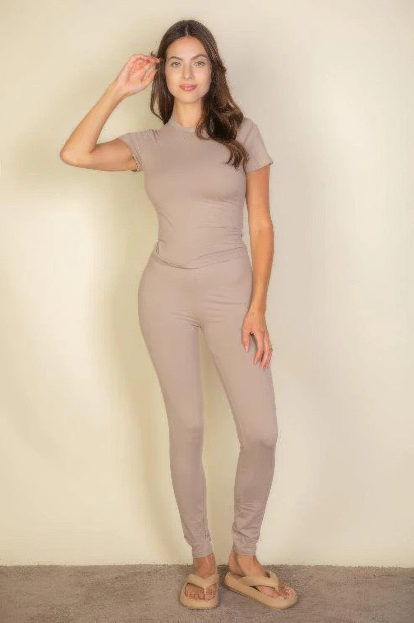 Basic Solid Leggings - Clothes For Her Online Store