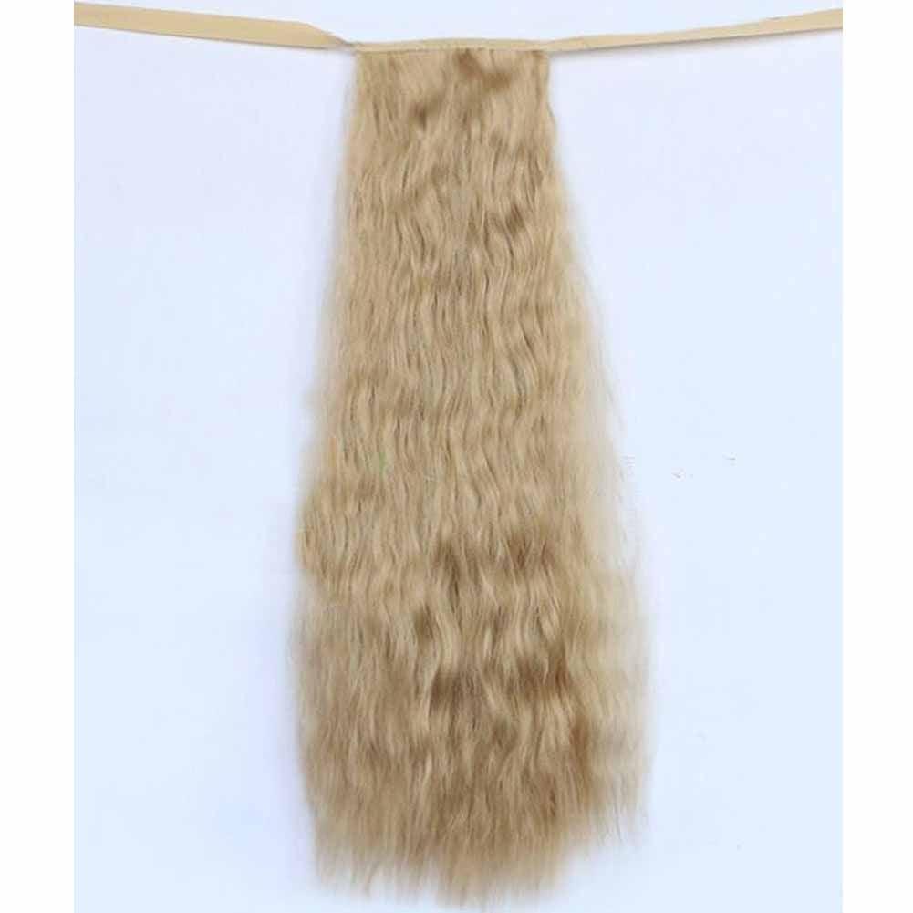 Blond Hair 50 cm Long Curly Hair Wig Synthetic Hair Wig Hair Extension Ponytail Halloween Dress Up Cosplay - Clothes For Her Online Store