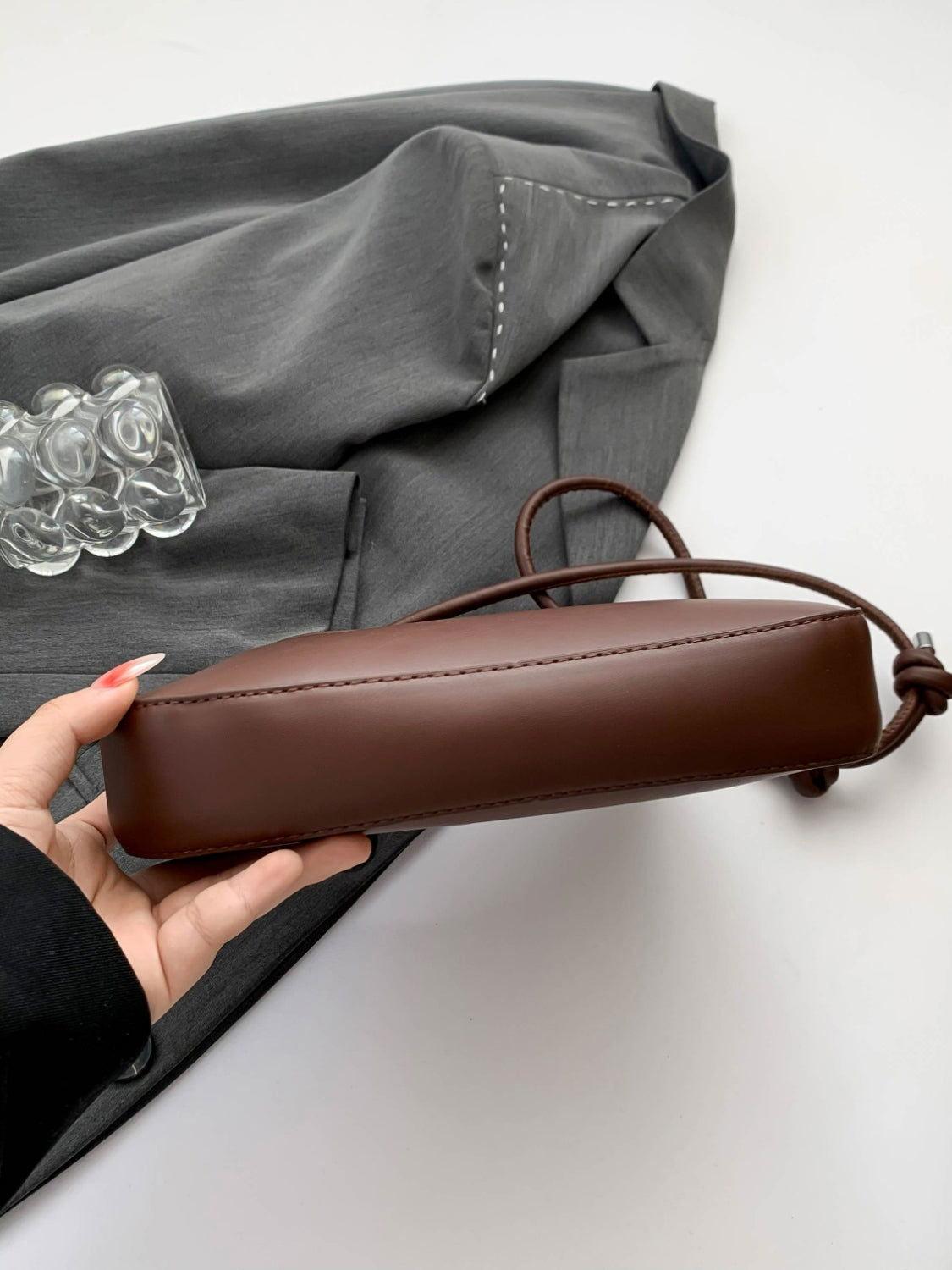 Bow PU Leather Knotted Strap Handbag - Clothes For Her Online Store