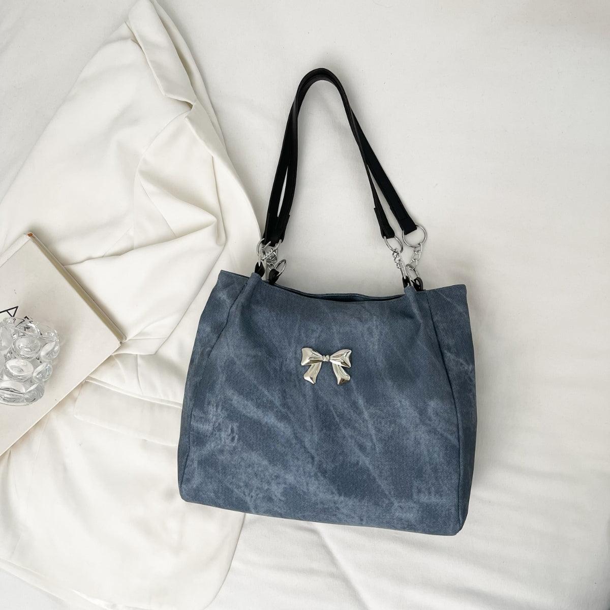 Bow Polyester Medium Tote Bag - Clothes For Her Online Store